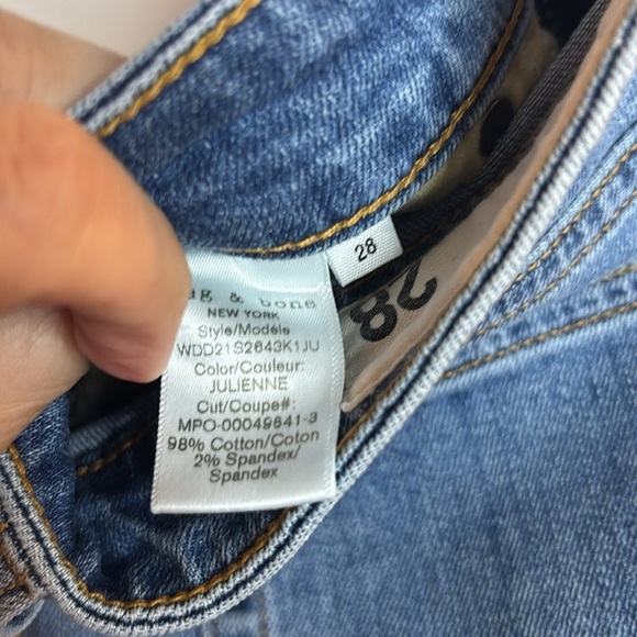 EUC RAG&BONE Dre Low Rise Slim Boyfriend women’s jeans in Julienne color size 28 - Picture 6 of 12